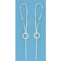 SPC LARIAT BOX CHAIN PULL-THRU EARRING =