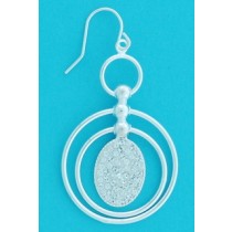 SPC TWO CIRCLES WITH OVAL CRYSTALS DROP