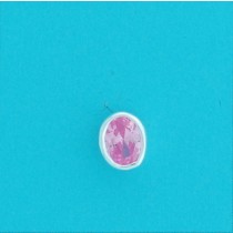 SPC 9x7mm RUB SET OVAL PINK CZ STUDS   =