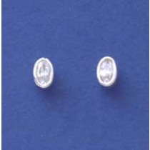 SPC 7x5mm RUBSET OVAL CZ STUDS         =