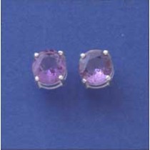 SPC 8mm ROUND AMETHYST STUD