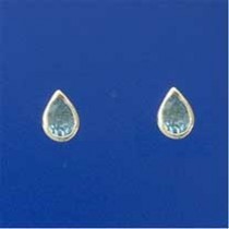 SPC 6mm BLUE STONE TEARDROP STUDS