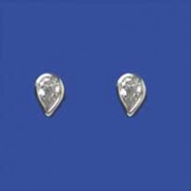 SPC 6mm CZ TEARDROP STUDS              =