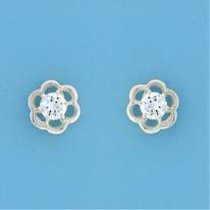 SPC CLAW SET CZ FLOWER STUDS           =
