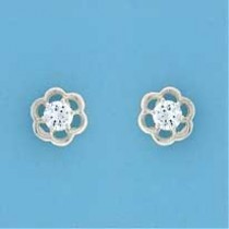 SPC CLAW SET CZ FLOWER STUDS           =