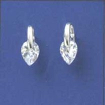 SPC 6mm CLIP SET TEARDROP CZ STUDS     =