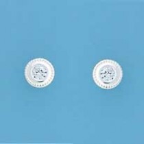 SPC TWIST WIRE EDGE 4mm CZ STUDS       =