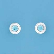 SPC TWIST WIRE EDGE 4mm BLUE STUDS     =