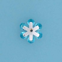 SPC CLIP SET BLUE STONE FLOWER STUD    =