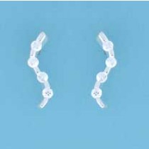 SPC 4 CZ SET WAVY BAR STUDS            =