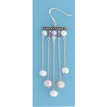 SPC PINK/WHITE PEARL CHANDELIER EARRINGS