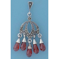 SPC MARC/GARNET TEADROP CHANDELIER DROPS