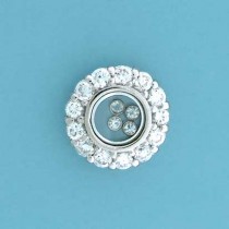 SPC FLOATING STONES CZ SET ROUND STUDS