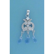 SPC CZ/BLUE CRYSTAL CHANDELIER STYLE SET