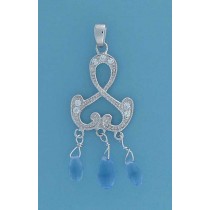 SPC CZ/BLUE CRYSTAL CHANDELIER STYLE SET