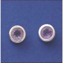 SPC 7mm AMETHYST SET IN 9mm ROUND STUD -