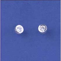 SPC 3mm CZ SET IN 5mm ROUND STUD       =