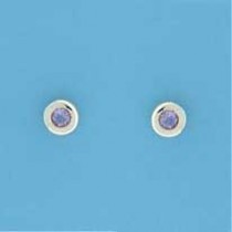 SPC 3mm AMETHYST SET IN 5mm ROUND STUD =