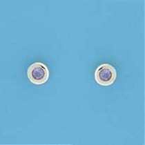 SPC 3mm AMETHYST SET IN 5mm ROUND STUD =