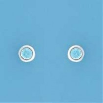 SPC 3mm IMM.TOPAZ SET IN 5mm ROUND STUD=