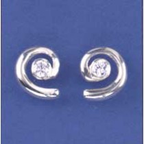 SPC 4mm CZ SET SPIRAL STUDS