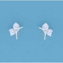 SPC DOUBLE CZ SET FANCY FLOWER STUD    =