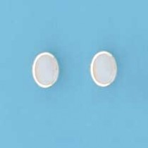 SPC 7x5mm OVAL M.O.P. RUBSET STUDS     =