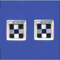 SPC 11mm SQ.ONYX/M.O.P CHEQUERED STUDS