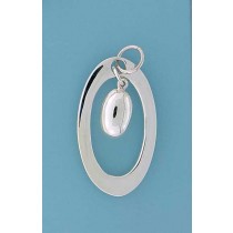 SPC BEAN IN CUTOUT OVAL DROP PENDANT   =