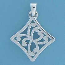 SPC DIAMOND SHAPE FANCY CUTOUT PENDANT