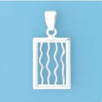 SPC WIGGLY BARS 18x8mm RECT.PENDANT