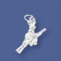 SPC WITCH ON BROOMSTICK CHARM          =