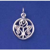 SPC 15mm ROUND CUT OUT FLOWER PENDANT  =