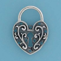 SPC 20mm SCROLLED PADLOCK PENDANT