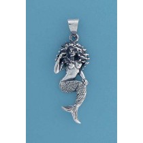 SPC OXIDISED 34mm MERMAID PENDANT      =