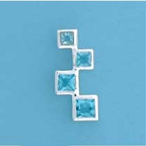 SPC BLUE SQUARE STONE FANCY PENDANT    =