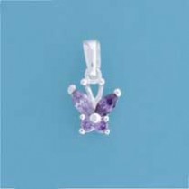 SPC PURPLE STONE BUTTERFLY PENDANT     =