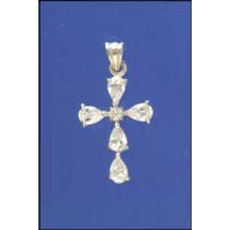 SPC 25x18 TEARDROP CZ  CROSS