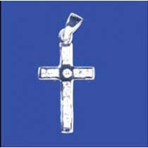 SPC 21x13mm SQ. CZ CHANNEL SET CROSS