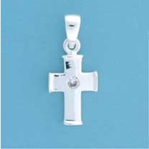 SPC CZ SET 17x12mm POLISHED CROSS      =