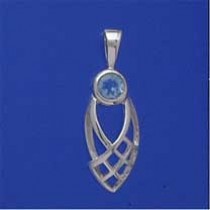 SPC LATTICE DESIGN BLUE STONE PENDANT