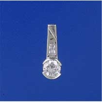 SPC 7mm ROUND CZ BAR PENDANT           =