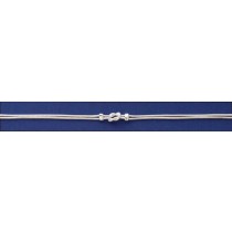 SPC TWO ROW 1mm SNAKE CHAIN KNOT BRAC  =