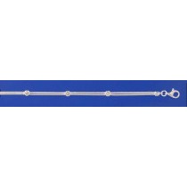 SPC CRYSTAL SET 2 ROW SNAKE BRACELET   =