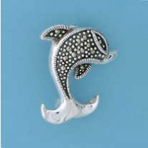 SPC MARCASITE DOLPHIN BROOCH           =