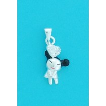 SPC BLACK ENAMEL/CZ CARTOON CHARACTER