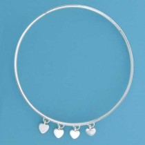 SPC 4 HANGING HEARTS COURT SLAVE BANGLE