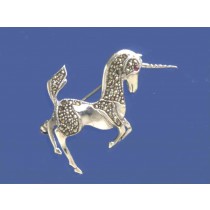 SPC MARCASITE UNICORN BROOCH           =