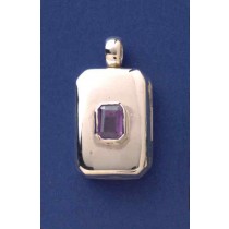 SPC RECT.AM SET 25x17mm PLAIN LOCKET