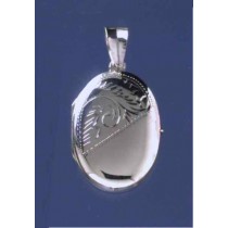 SPC 1/2 ENG FLAT OVAL LOCKET